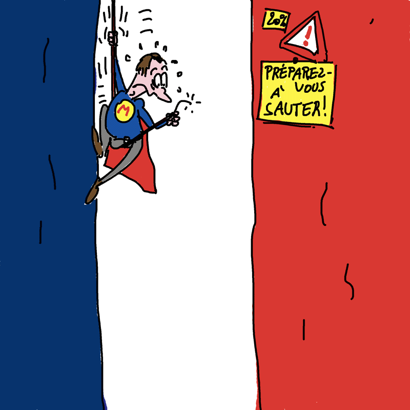 Macron en baisse dans les sondages