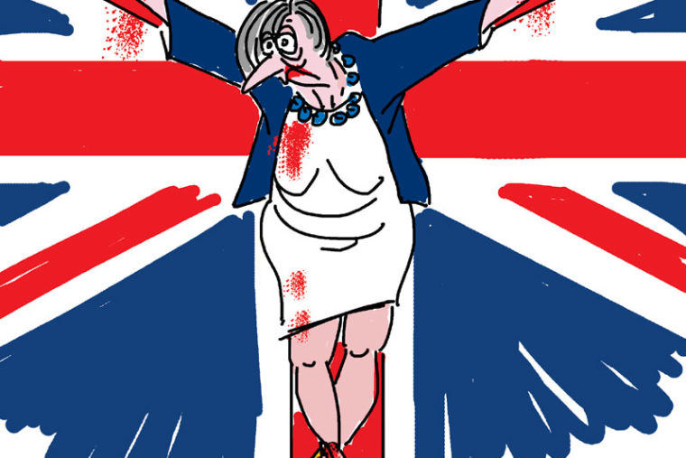 dessin satirique Theresa May